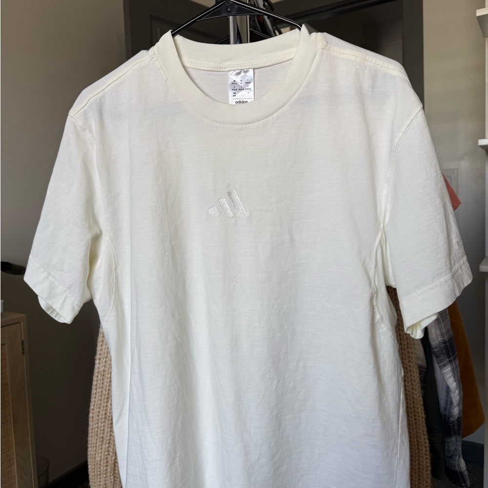 Adidas Men's Off-White Short Sleeve Tee